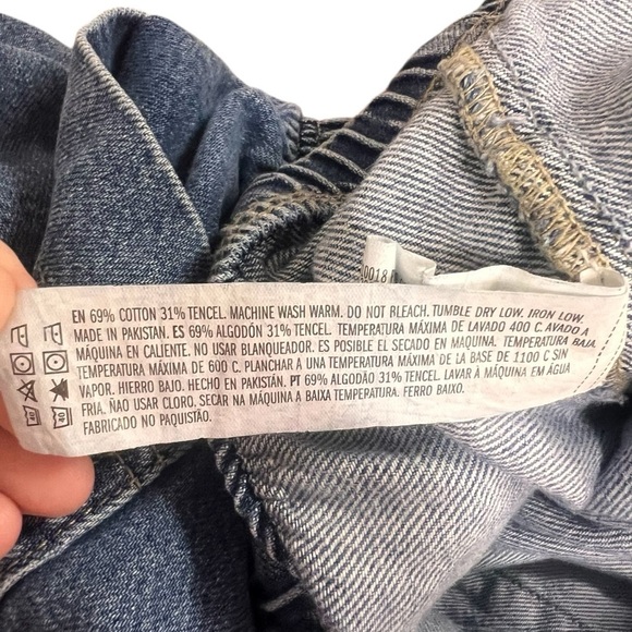 Forever 21 Premium Wide Leg Elastic Waistband Retro Jeans size XL - Picture 6 of 11